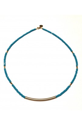 Dámský náhrdelník SYMBOL s trubičkou - tyrkysový