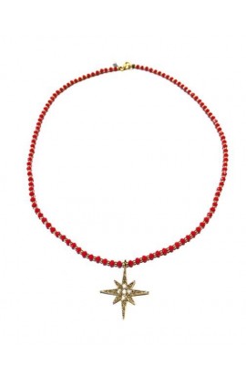 Dámský náhrdelník SYMBOL - North Star - červený