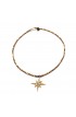 Dámský náhrdelník SYMBOL "choker" zlatý - "North Star"