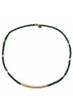 Dámský náhrdelník SYMBOL s trubičkou - zelený