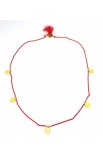 Dámský náhrdelník SYMBOL - červená šňůrka s medajlonky
